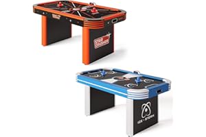 ‎SPORTIME Sportime LED-Airhockey-Tisch 5,5 ft | LED Pucks und Pusher | Starkes Gebläse | Elektrozähler | In Zwei Designs | Mit Sound | High-Speed Oberfläche | Inkl. USB Ladekabel