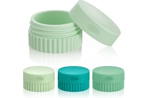 Guduling Påfyllningsbara kosmetiska krukor, 4 st, 20 ml resecontainrar, krämkruka, silikon för toalettartiklar, läckagefria