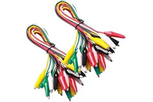Gebildet 20pcs Saldato Morsetti a Coccodrillo Elettrici, Cavi di Prova a 5 Colori da 21,5 Pollici con Morsetti a Coccodrillo, Fili di Ponticello per Stampaggio Elettrico,Collegamento del Circuito