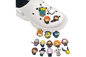 YOIMCKAY 16 Pièces Cartoon Charmes de Chaussure,Breloque Crocs pour Chaussures, Cadeau de Fête d'anniversaire,DIY Charmes de Chaussure Dessin Animé,Decoration Anime Accessoires pour Enfants et Adultes