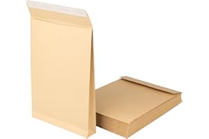 ‎DRUCK.DE 25 Stück C4 Faltentasche mit 3,8 cm Bodenfalte, 150 g/m² Materialstärke, Haftklebestreifen, Versandkuvert Verpackung, braune Versandtasche