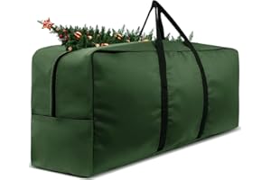 widesmile Garden Cushion Storage Bag 173cm 420D Heavy Duty Extra Large Waterproof ChristmasTree Storage Bag Fits Up to 12 ft Tall Artificial Trees with Zipper and Handles Green 173x76x51cm