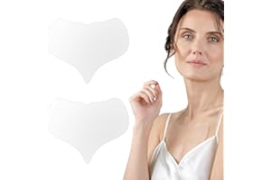 SexxLady 2 Pezzi Pad Antirughe Petto, Imbottitura Toracica in Silicone Riutilizzabile, Patch Antirughe Trasparente per Décolleté Scollatura Notturna, Tampone a Forma di T Pads