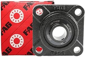 GOPART Support à bride UCF 205 Ø 25 mm avec roulement auto-alignant et graisseur