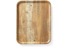 HENDI Bandeja de servicio de melamina con diseño de madera - Madera - 330x430 mm