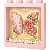 Loz Ledli Pembe Dekoratif ve Koleksiyonluk Kelebek Tablo 822 Par&ccedil;a Kelebek Modeli Yapım Seti FFLZ-1960