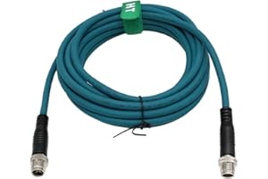 HangTon M12 8 Pole X-Coded to 8 Pole X-Coding Ethernet Cable for Keycencce IV3 SR5000 Datalogic Matrix 220 320 Cognex Vision Sensor Camera Reader High Speed 5m