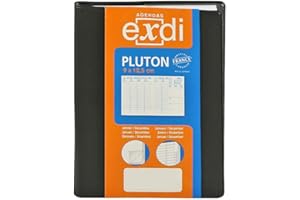 Exdi - 1 Agenda Semainier de Poche Pluton - Couverture Noir - Format : 9 x 12,5 cm - Janvier 2026 à Décembre 2026