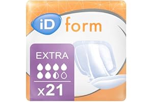 iD Expert Form Extra Protections incontinence jetables, Slips d'incontinence jetables d'absorption rapide, Protection anti-fuite, Témoin d'humidité, Effet coton confortable, Contrôle des odeurs, 1 900 ml, 21 protections