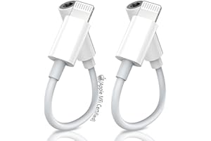 VIKEVO 2-Pack Kopfhörer Adapter für iPhone 14 Pro, Lightning auf 3.5 mm Kopfhörer Jack Adapter für iPhone Konverter Dongle Audio Kabel Adapter Kompatibel mit iPhone 14/13/12/12 Mini/11/X/XS/8/7 Plus