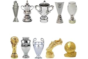 YYDSTES Mini Soccer Champions Trophy Metal Model High Simulation Football League Trophies Models Fans Collection Souvenir Desktop Ornaments Creative Gifts,A,10pc
