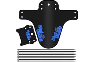 MGIA Tech Mudgurds Set Mountain Bike, Fender Set, Adjustable Mountain Road Bicycle Mudguard MTB Mud Guard Front and Rear Compatible Cycling Front and Rear Fenders Fits, Blue