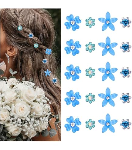 12 Pinzas Pelo Pequeñas Con Flores Doradas, Clips Garra Metal, Accesorios Cabello Mujeres Y Niñas
