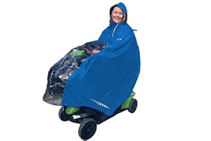 GOTITA - Wasserdichter Poncho für Elektrorollstuhl/Scooter - Rollstuhlmantel - Regencape für Elektrorollstuhl - Italienisches Design - Größe Electric/Scooter L