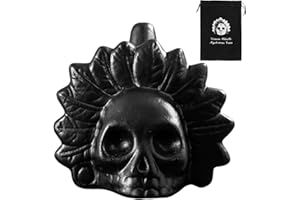 PORFOYO Fischietto azteco a 125+ decibel, pipa per demoni urlanti aztechi con urla umane autentiche, Aztec Death Whistle con sacchetto e coulisse, design retro