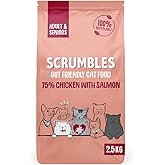 Scrumbles All Natural Dry Cat Food With Chicken and Fresh Salmon, High Protein Food for Adults And Seniors, 2.5 Kg,pink bag