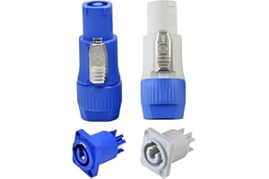 WECAN Entrada y salida Neutrik Powercon Nac3fca Conector - 3 pines enchufe integrado, adaptador Neutrik compatible para cable