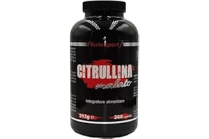 Citrullina Malato FlorioSport®, 360 capsule Integratore Alimentare di Pura Citrulline Malate Ossido Nitrico. 90 dosi da 3000 mg.