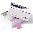 Labvida Microscope Slide, Super Grade, Ground Edges, Purple Color Frosted 1 end 1 Side, 45° Corners, Dim.75.0x25.0x1.1mm.Printable, LVQ034P2