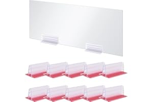 WANDIC Soporte para paneles acrílicos, juego de 10 soportes de plexiglás para fijar láminas y paneles acrílicos