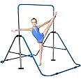 MAXSTRENGTH X Expandable Gymnastics Bars Junior Training Bar Adjustable Height Gymnastic Horizontal Bars Children Folding Training Monkey Bars Child Gym Climbing Tower (Random Color)