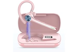 Hoxe Auriculares Bluetooth Inalámbricos 5.3 Para Mujer - HiFi Estéreo Deportivos Con 4 ENC Cancelación Ruido, Micrófono HD, Intrauditivos Ligeros y Cómodos (Rosa)