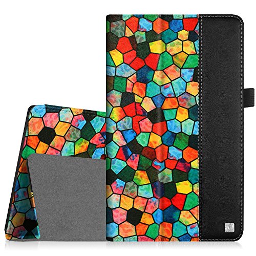Fintie Samsung Galaxy Tab 4 7.0 Hülle Case - Slim Fit Folio Kunstleder Schutzhülle Cover Tasche mit Ständerfunktion für Samsung Galaxy Tab 4 7.0 T230 T235 (7 Zoll) Tablet, Mosaic