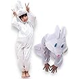 HIGHLAND Rabbit Costume for Kids 2-7 Years - Animal Halloween Jumpsuit - Cosplay Fancy Dress Outfit