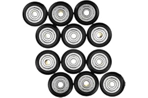 12 Pièces Vibury 3D Imprimante Modèles Poulie V-slot POM Poulie En Plastique Modèles Roulements à Billes V Roulement Poulie Passive roues Roulantes pour imprimante 3D, CR-10, CR-10S