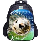 MATMO Soccer Backpack for Boys Football Print Backpack School Bag Football Pattern