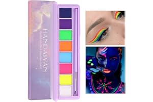 BEAUTY SEARCHER HANDAIYAN Pittura per il viso, 8 colori Tavolozza per pittura per il viso Tavolozza per trucco luminosa solubile in acqua Finitura opaca Pittura per trucco per feste di Halloween (#01)