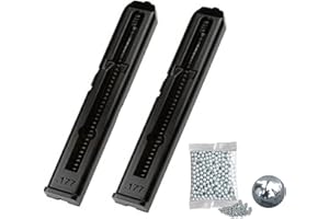 ECOMMUR Cargador para Pistola de balines Gamo RD 1911 Blowback (2 Cargadores Red Alert) + Bolas de Acero BB's Calibre 4,5mm