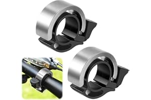 UPTVIN Dzwonek rowerowy, mały, mały, ze stopu aluminium, 90 dB, głośny dzwonek rowerowy, kierownica 22-31,8 mm, do rowerów górskich, wyścigowych i miejskich, 2 szt