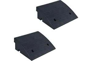 ZincOrange Rampa di soglia inclinata: capacità di carico di 5 tonnellate, adatta per biciclette, sedie a rotelle e vari veicoli (2 pezzi,17cm H)