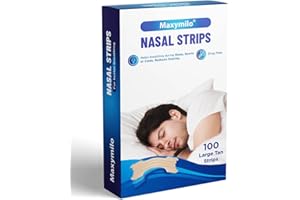 Maxymilo 100x Nasenpflaster Besser Atmen Groß, Schnarchstopper Nasenstrips, Nose Strips Schnarchen, Nasenpflaster Schnarchen, besser Atmen bei Schlaf, Sport, Schnupfen, hautfarben, Größe: 66x19mm