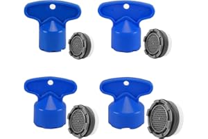 MXYVRIX Lot de 8 clés de robinet pour aérateurs de différentes tailles – M16,5/M18,5/M21,5/M24, clés de montage pour robinetterie et aérateur