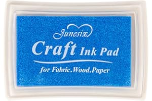 ANCWZOZ Blue Ink Pad Finger Washable Kids Stamp Ink Pad for Rubber Stamps Paper Scrapbooking