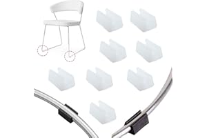 Zaky 15 unidades de plástico Chair – Protectores de mangueras para silla, deslizadores de suelo Silencer, deslizadores para muebles, color blanco (12 mm)