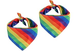PW TOOLS Bandana Arc-en-2 Pièces, Arc-en-Bandanas Gay Pride LGBTQ Bandana Bandeau, pour La Fête, La Danse Cosplay Et l'usure Quotidienne