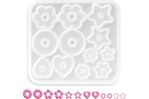 Arvoni Moule en Résine Epoxy, Moules en Silicone avec Pendentif en Forme de Fleur, Wiederverwendbar Moule Resine Epoxy Bijoux pour Création de Boucles d'Oreilles et Pendentifs Colliers Moules