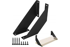 Chas Bete Regalwinkel Schwarz Regal Halterungen, Schwerlast Regalhalterung Eisen für Winkel Regal, 2er set, 20cm