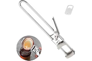 DGUSO Abrelatas Manual, Abridor de Latas Seguridad, Abridor de Tarros Ajustable, Abre Tarros Abridor Tarros Inoxidable Manual, Abridor de Botes para Cocina Artritis Personas Mayores (2 piezas)