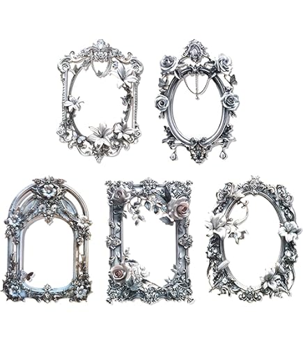 Zerodeko Mini-Bilderrahmen Im Vintage-Stil – Oval, Silber, 11,5x9,5 Cm, Für Deko, Schlafzimmer Oder Büro