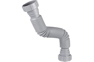 Angoily Tubo De Conexión Del Fregadero Mangueras Drenaje Del Lavamanos Tubería De Drenaje Flexible Extensión De Desagüe Del Fregadero Tubería Para Cocina Onda El Plastico Tuerca