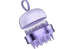 SHINLEA Brosse Massage Cuir Chevelu - Scalp Massager pour Nettoyage en Profondeur, Brosse à Cheveux en Silicone à Double Face, Exfoliation Réduit les Pellicules, pour Cheveux Humides & Secs