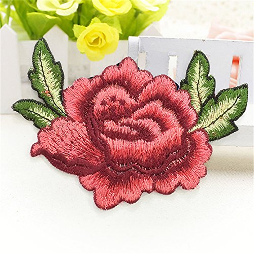 Blue Vessel Neue Stickerei Seide Blume Motiv Kragen Nähen auf Patch Applique Abzeichen Gestickt Büste Kleid - 5