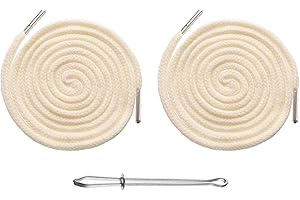 sourcing map 2pcs Drawstring Cords 51" Replacement Drawstring Hoodie String Sewing Tool with Easy Threader for Hoodie Sweatpants Jackets Pants Hats Coats Bags, Beige