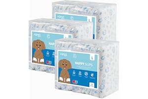 Aqpet Pannolini Igienici a Fascia Mutanda per Cani Maschi con Chiusura Adesiva Regolabile, Anti odore, Usa e getta, Taglia Large 650x200, Confezione da 36 Pezzi