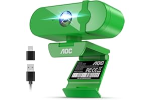 AOC 4K Webcam for PC, Web Cam with Microphone