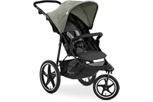 hauck Passeggino 3 Ruote Runner 2 - Con Ruote XL Grandi Ad Aria, Leggero 22 kg Portata, Reclinabile, Regolabile - Cappotta UPF 50+, Cesto XL Fino a 3kg, Pieghevole - Verde, Topolino
